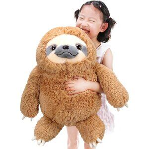 Fluffy Sloth Stuffed Animal Toy Gift for Kids Large Plush Sloth Bear Gifts (20"